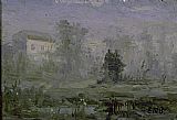 landscape with house in background